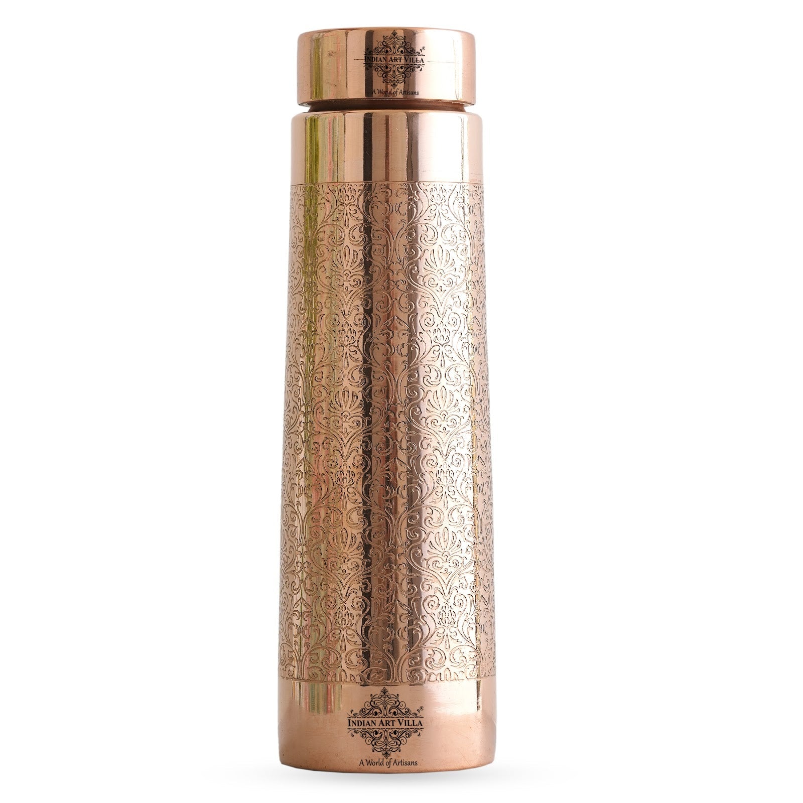 Pure Copper Water Bottle – Pyramid Shape, 900 ML
