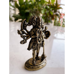 Pure Brass Miniature Panch Mukhi Hanuman Ji Murti - 4 cm