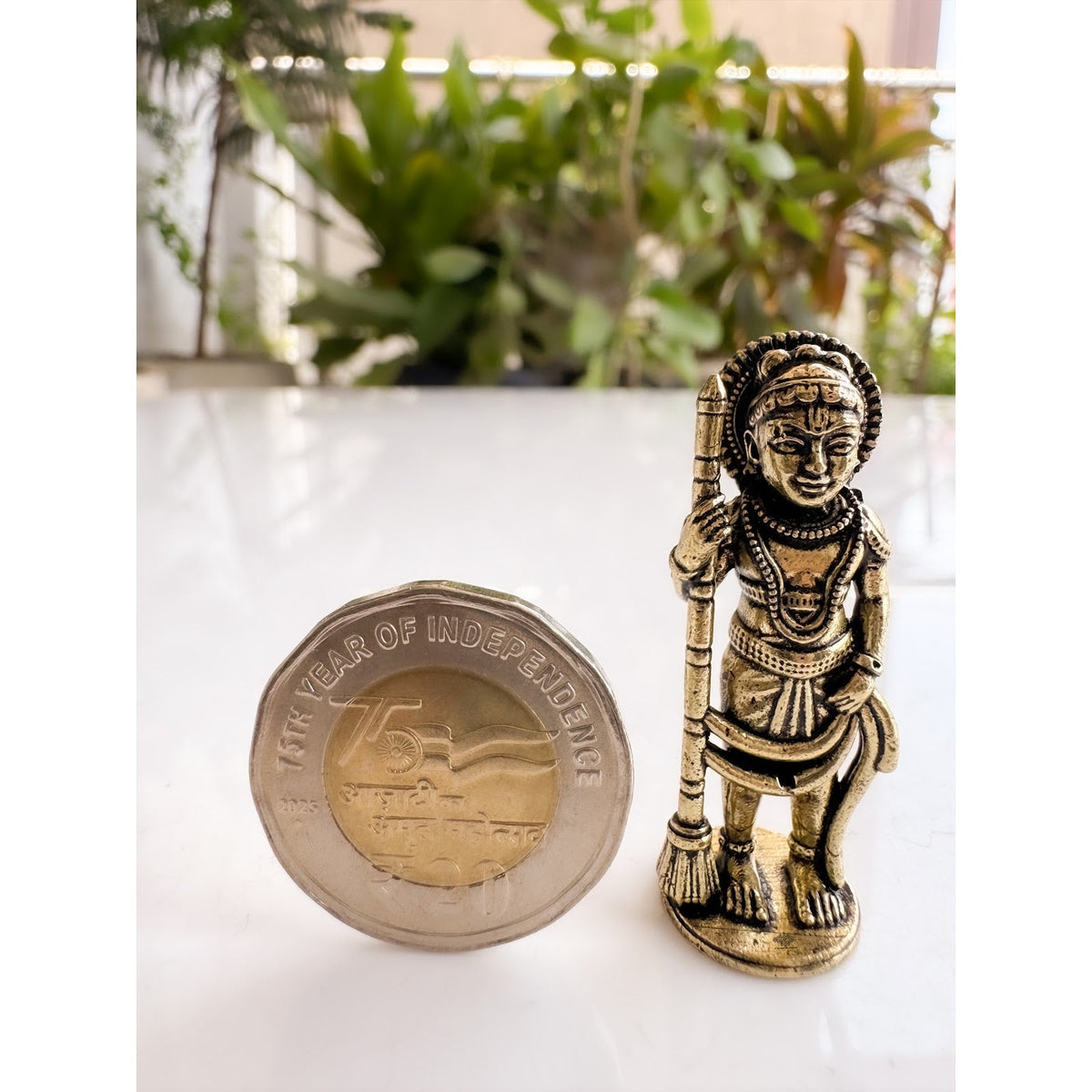 Pure Brass Miniature Udupi Krishna ji Murti - 4.32 cm