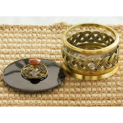 Brass Decorative Dry Fruit Bowl with Lid