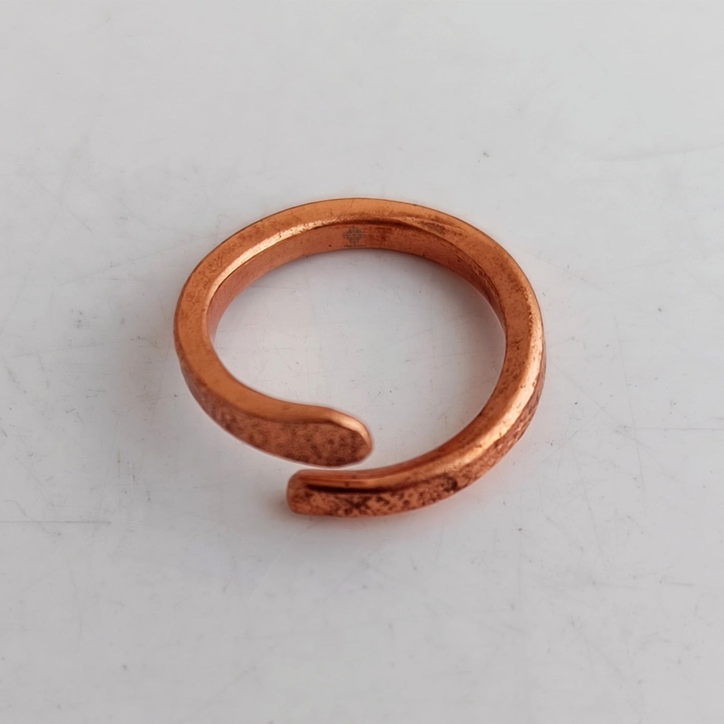 Pure Copper Bypass Shape Ring Adjustable Unisex Fashion Ring for Men & Women