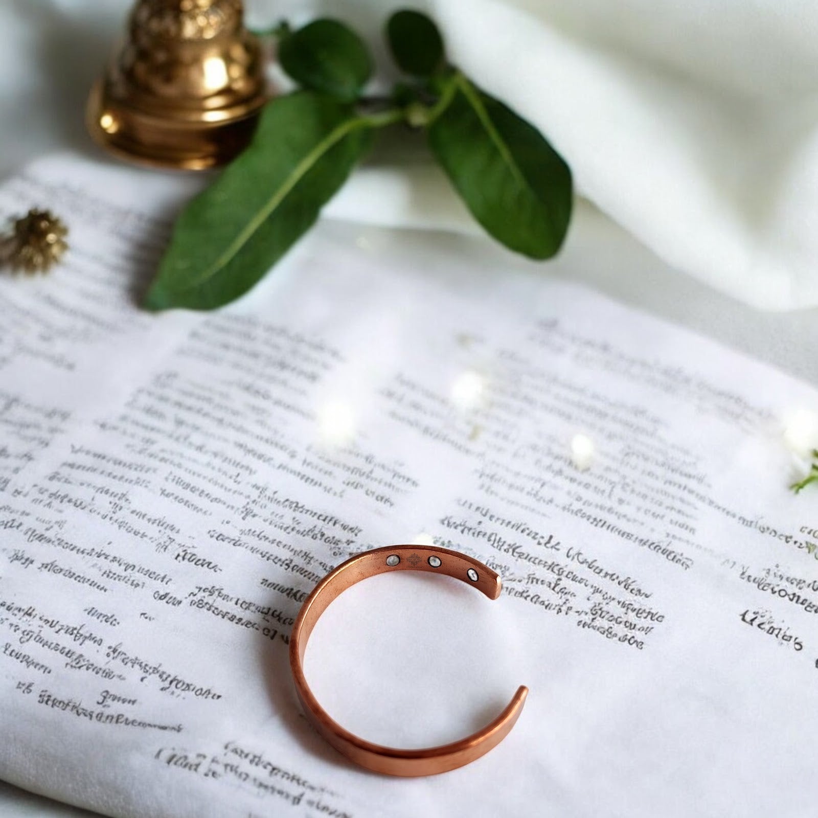 Pure Copper Flat Plain Bangle with Inbuilt Magnet for Energy Balance