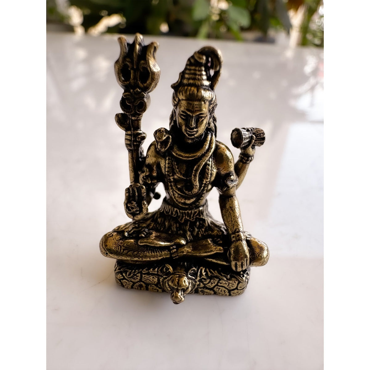 Pure Brass Miniature Shiv Ji Murti For Home Temple