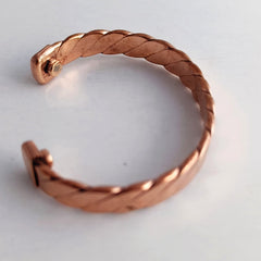 Pure Copper Flat Spiral Bangle with Magnet Handcrafted Bangle