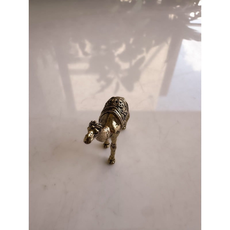 Pure Brass Miniature Camel Statue for Vastu - 3 cm
