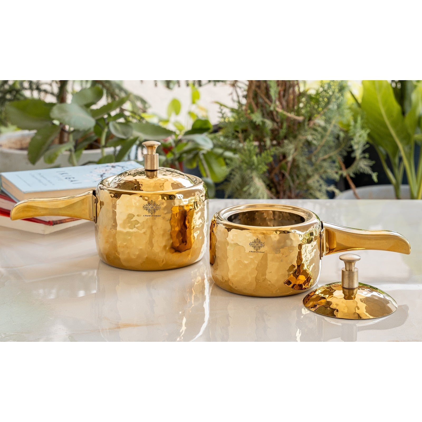 Stainless Steel Cooker With Hammered Design (Serving Only)