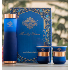 Personalized Copper Ombre Bottle & Glass Gift Set – Silk Finish