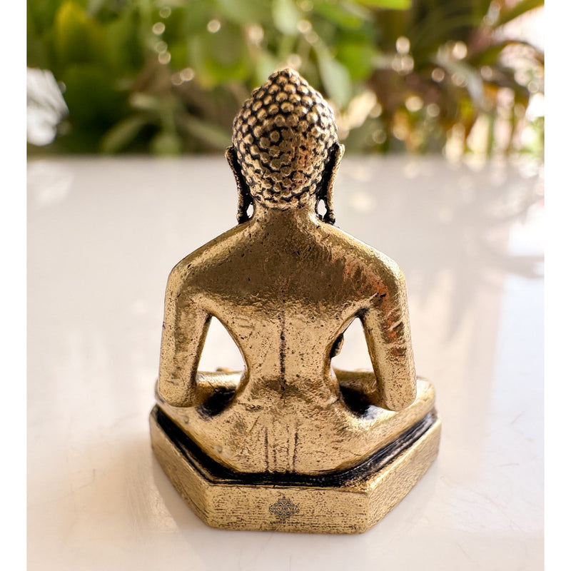 Pure Brass Miniature Mahaveer ji Statue - 3 cm
