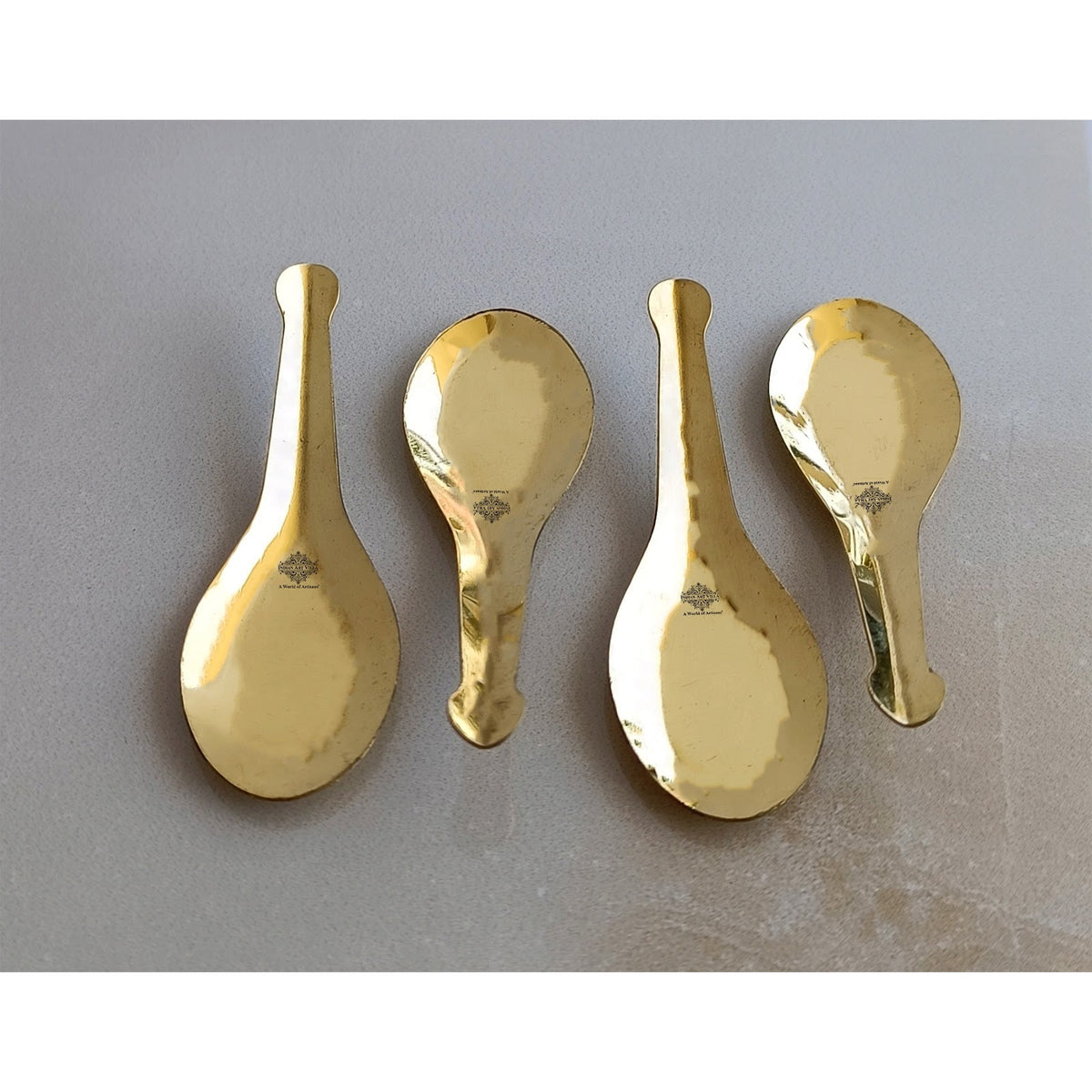 Pure Brass Gold Float Masala Spoon