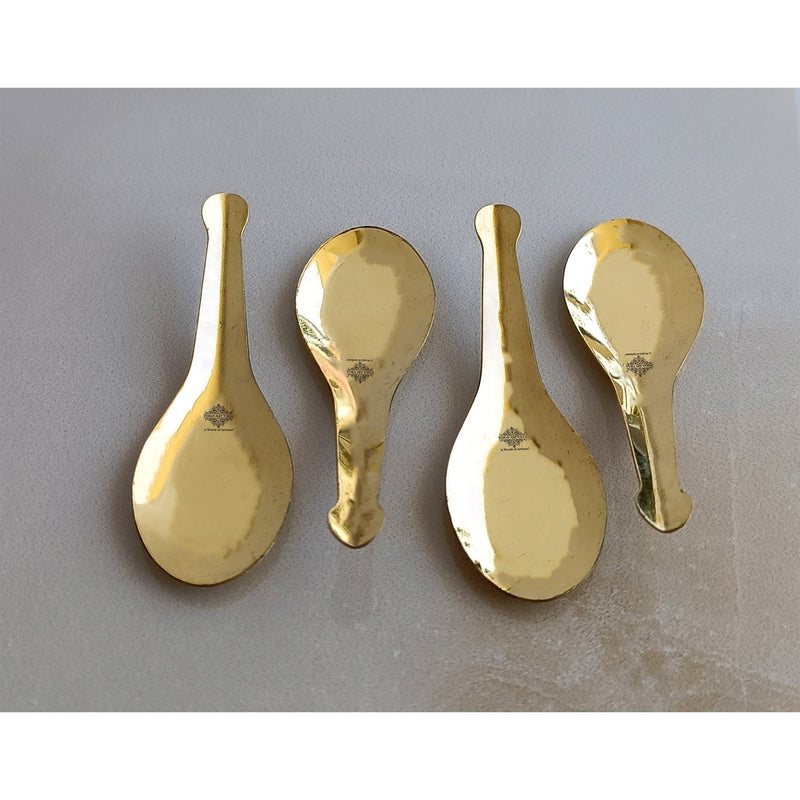 Pure Brass Gold Float Masala Spoon