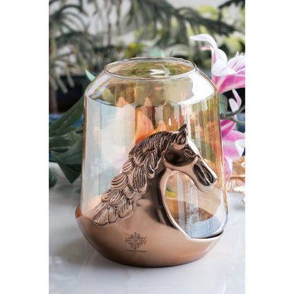 Horse Head Decorative Jar – Multi-Purpose Storage Jar, Candle Holder