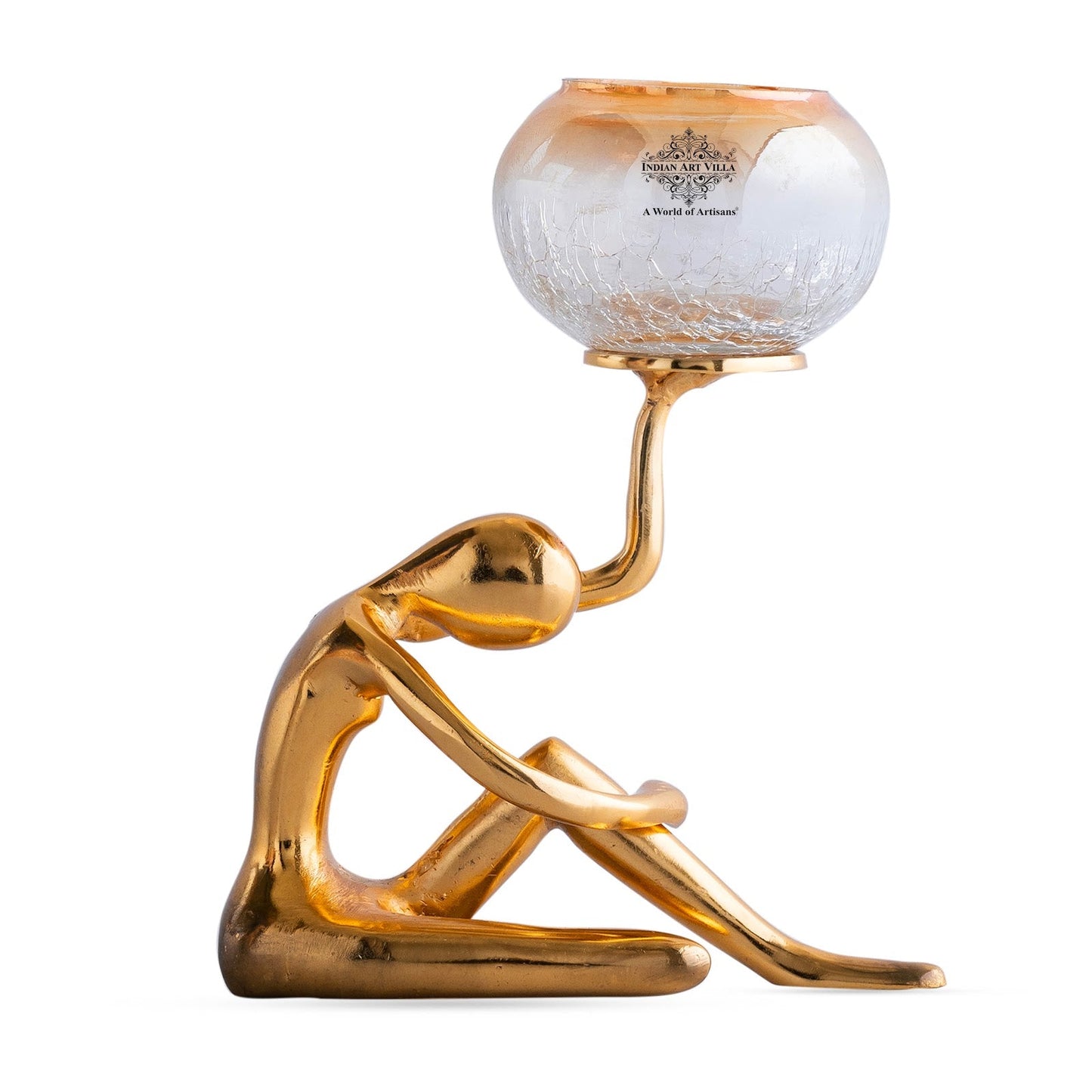 Gold Finish Decorative Candle Holder – Luxury Home Decor