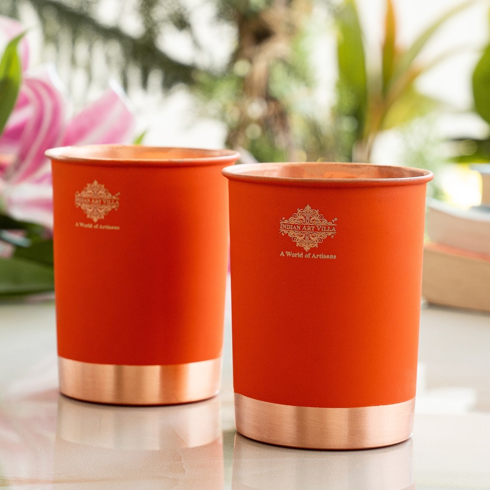 Premium Copper Glass in Ombre Silk Finish  - 275 ML