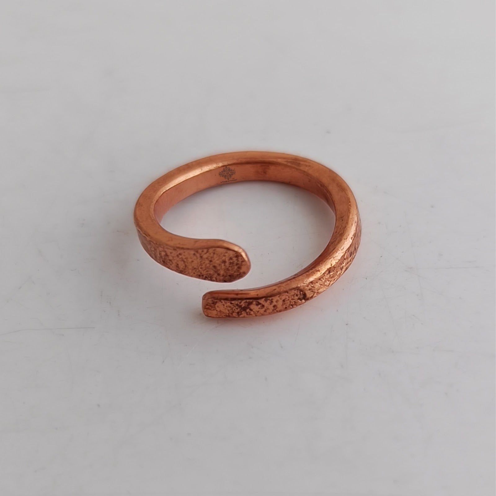 Pure Copper Bypass Shape Ring Adjustable Unisex Fashion Ring for Men & Women