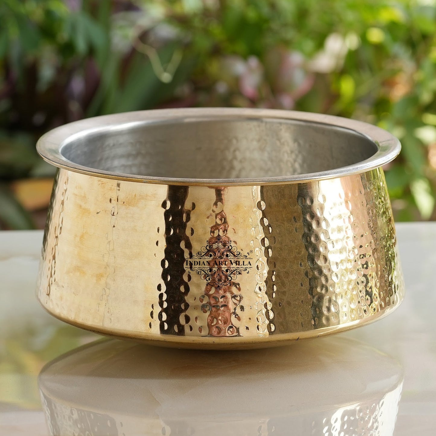 Pure Brass Inside Tin Lining Bhagona/Patila