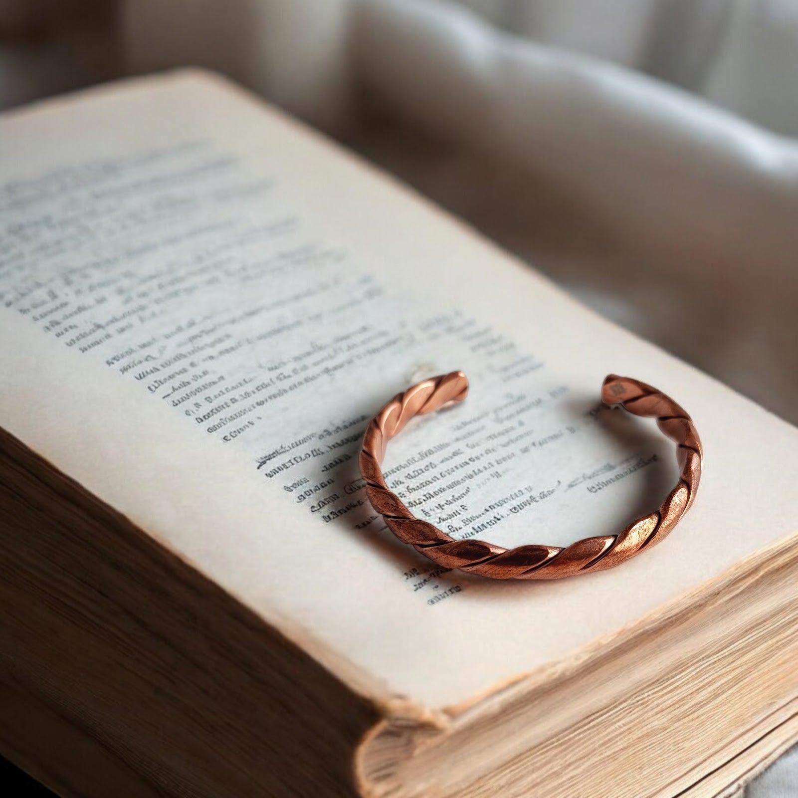 Pure Copper Bangle with Magnet Handcrafted Bangle