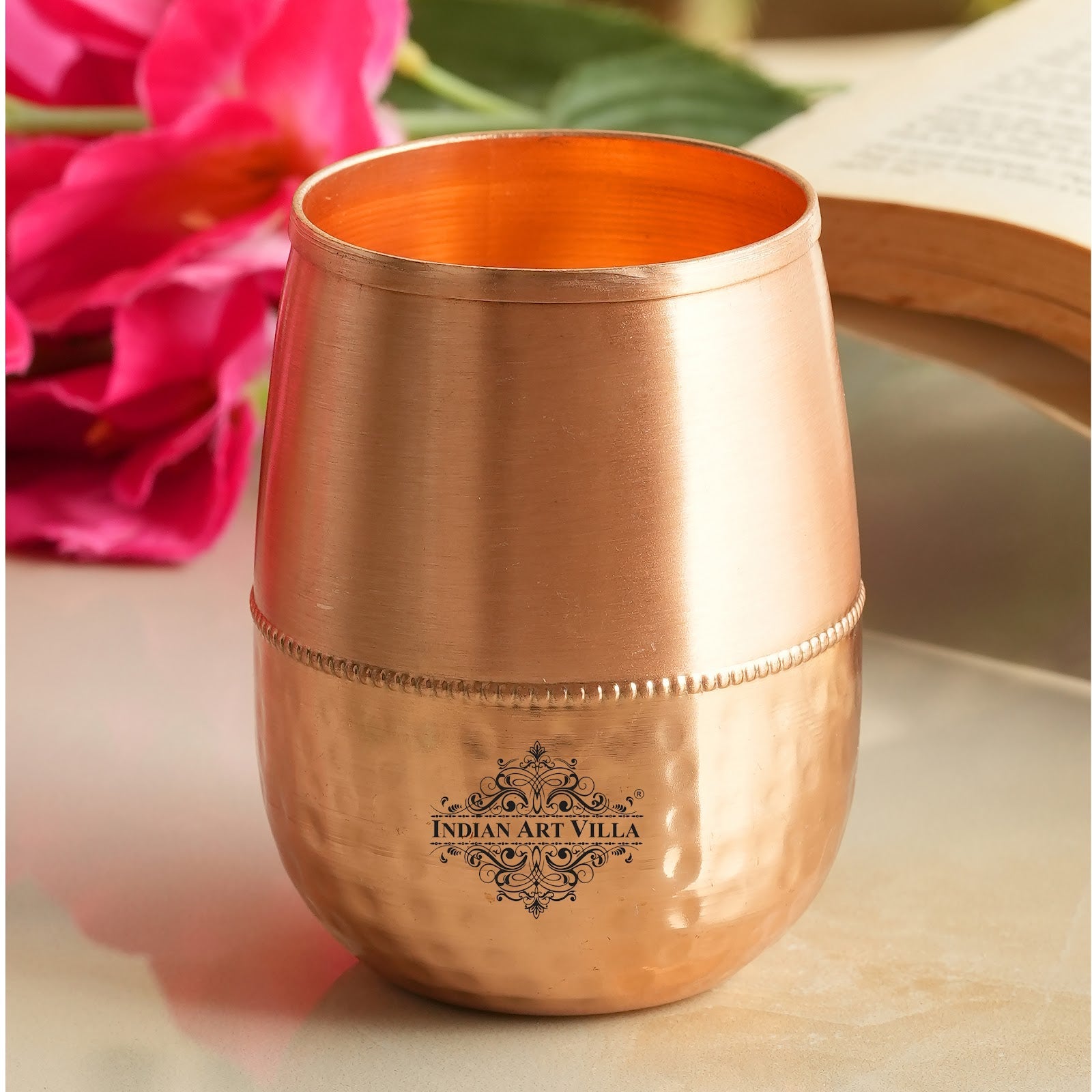 Pure Copper Dome Shape Glass 350 ML