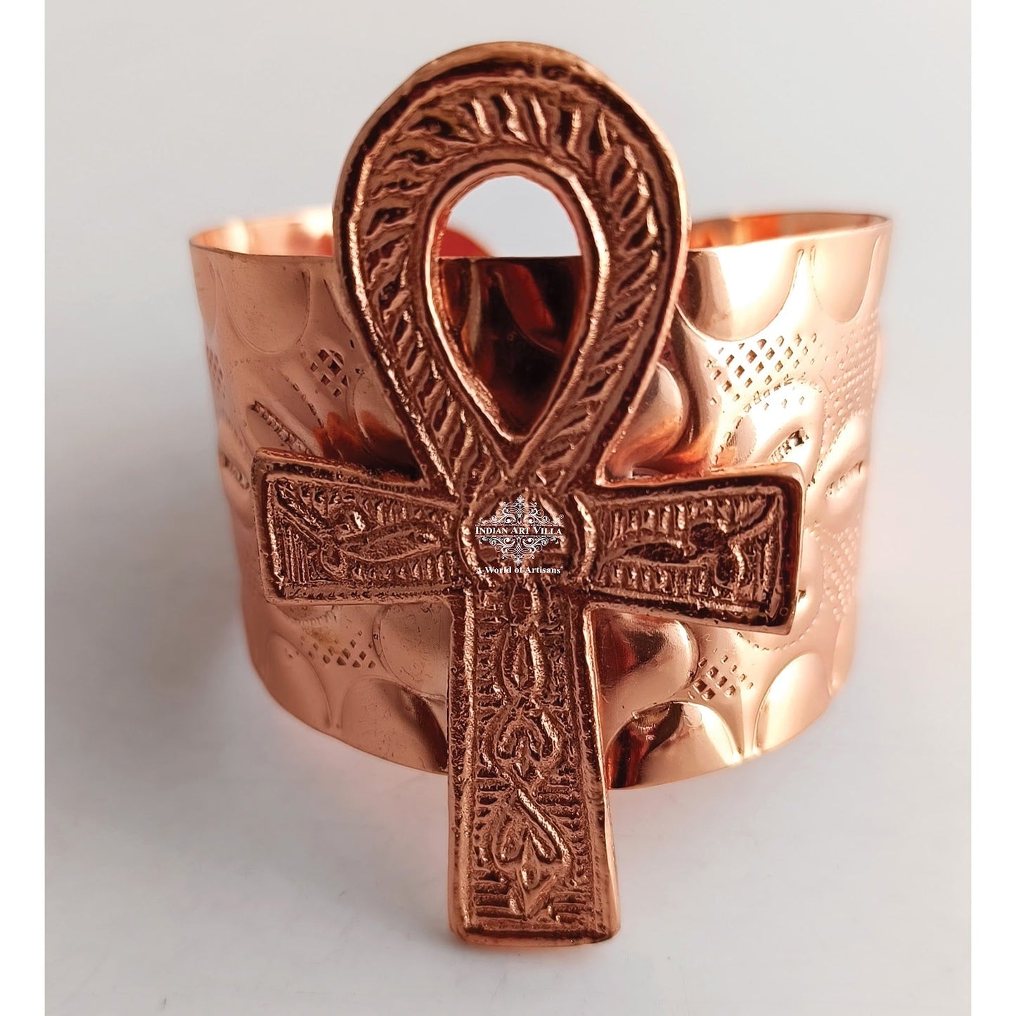 Pure Copper Bangle Kada Handcrafted Design Bracelet for Energy Balance