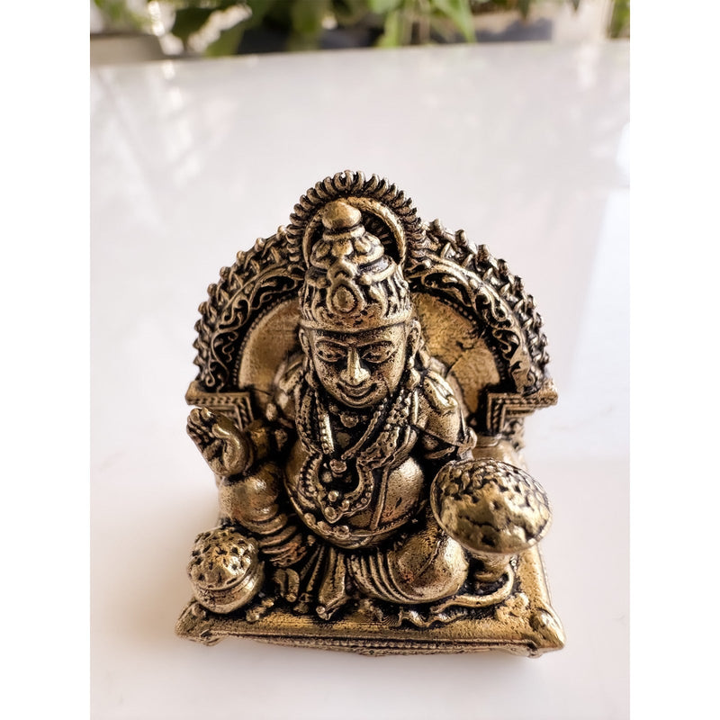 Pure Brass Miniature Kuber Ji Murti For Home Decor and Vastu