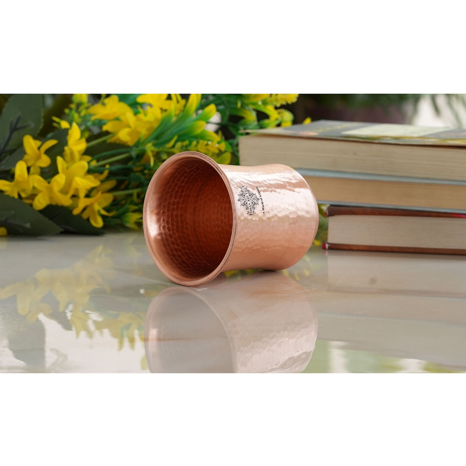 Pure Copper Hammered & Smooth Design Glass