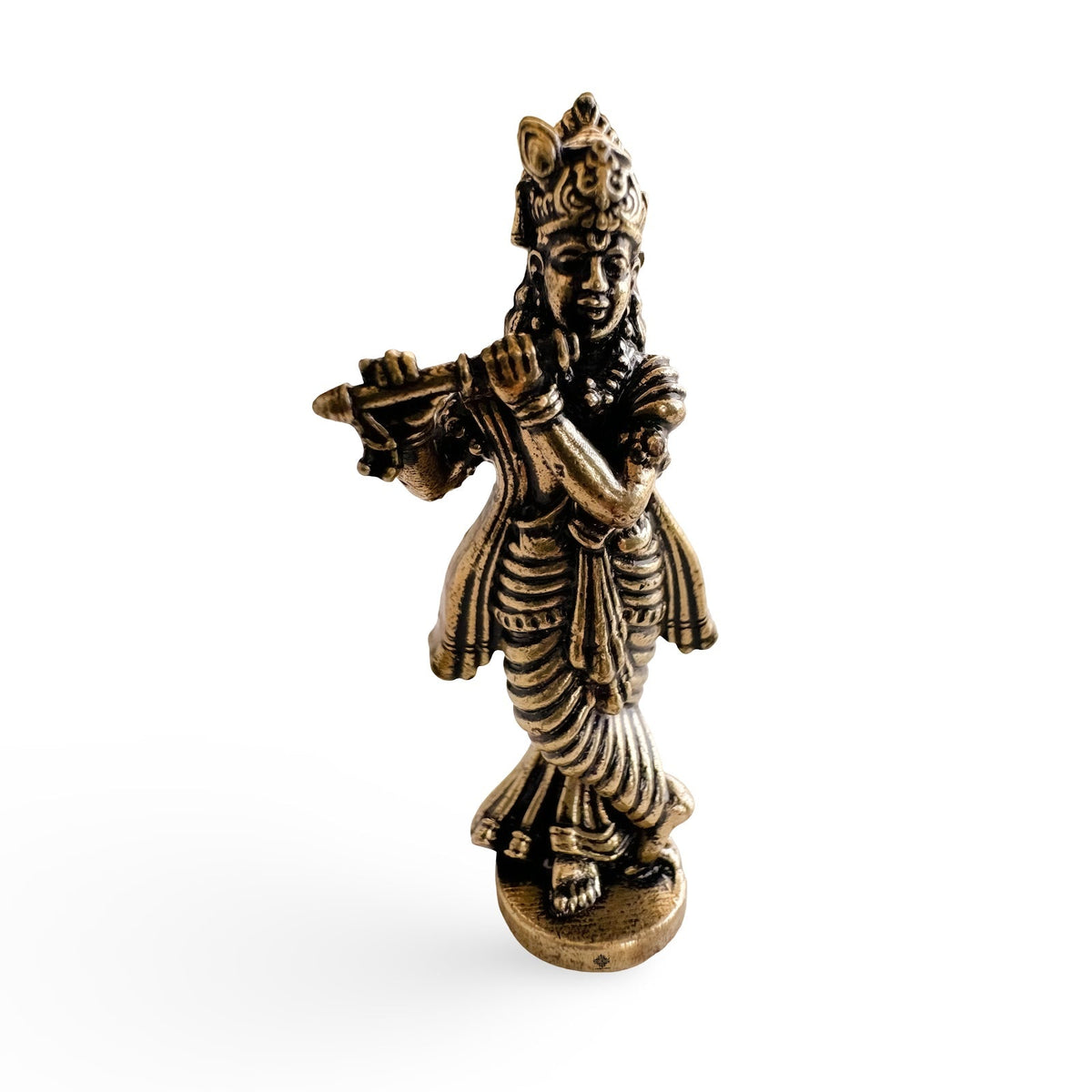 Pure Brass Miniature Krishna Ji Murti - 3.56 cm