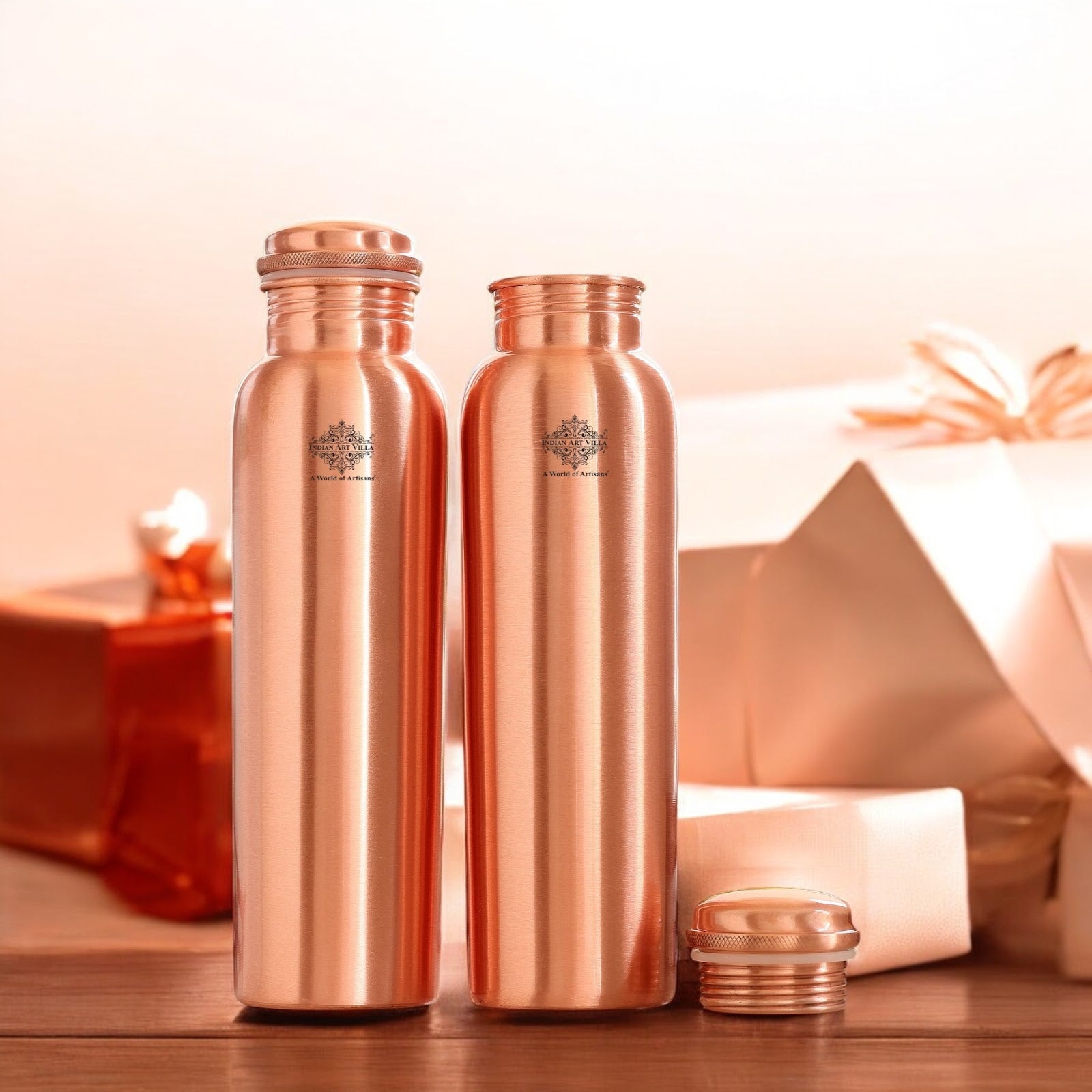 Pure Copper Bottle With the Plain Design