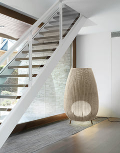 Fabel Outdoor Wicker Floor Lamp