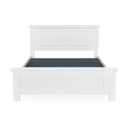 Nilkamal Anderson Solid Wood king Bed without Storage (White)