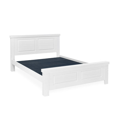 Nilkamal Anderson Solid Wood king Bed without Storage (White)