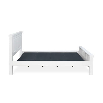 Nilkamal Anderson Solid Wood king Bed without Storage (White)