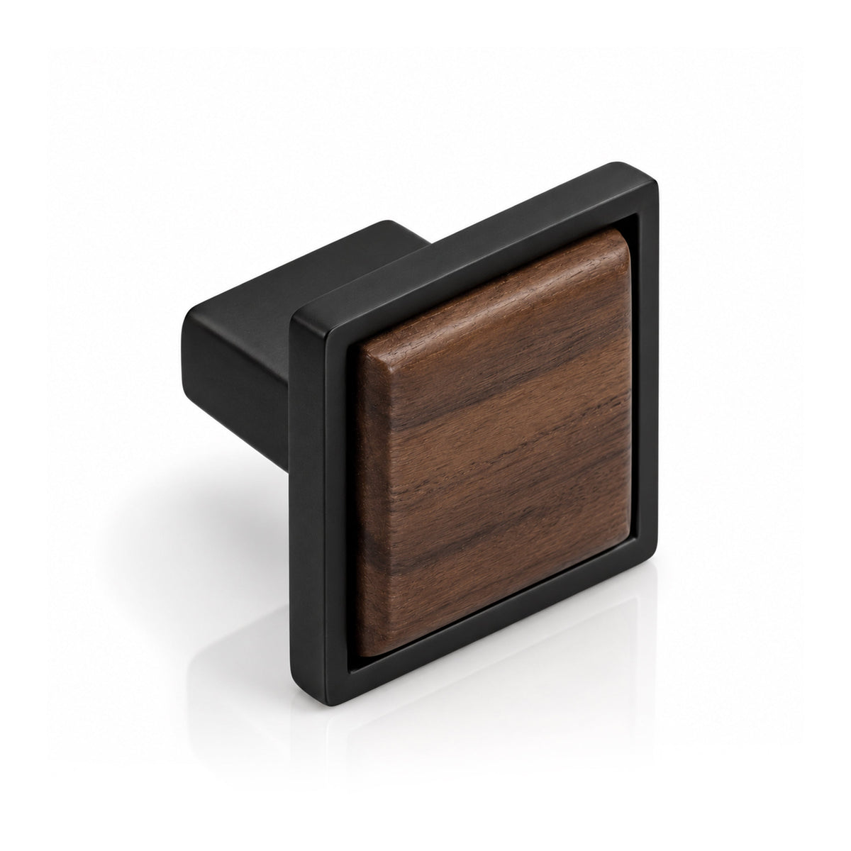 Plantex Cabinet Drawer Pull Knobs | Drawer Knobs Handles | Pull-Push Knobs for Kitchen & Wardrobe - Pack of 1 (Black & Wood)