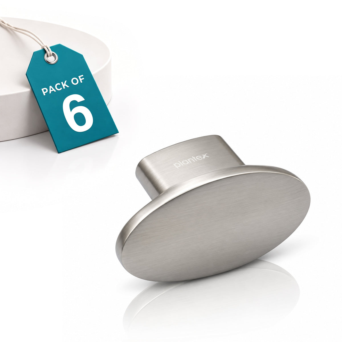 Plantex Knobs for Drawer/Small Drawer Knobs/Knobs for Cabinets/Pull-Push Knobs for Kitchen/Bedroom Drawer - Pack of 6 (Oval, Matt)-1