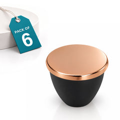 Plantex Knobs for Drawer/Drawer Knobs/Knobs for Cabinets/Pull-Push Knobs for Kitchen/Bedroom Drawer - Pack of 6 (Rose Gold & Black)-1