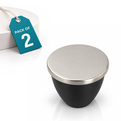 Plantex Knobs for Drawer/Drawer Knobs/Knobs for Cabinets/Pull-Push Knobs for Kitchen/Bedroom Drawer - Pack of 2 (Satin Black)-1