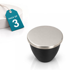 Plantex Knobs for Drawer/Drawer Knobs/Knobs for Cabinets/Pull-Push Knobs for Kitchen/Bedroom Drawer - Pack of 3 (Satin Black)-1