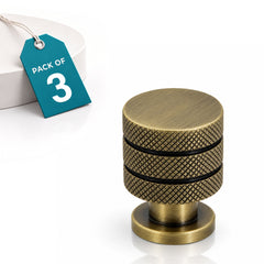 Plantex Knobs for Drawer/Drawer Knobs/Cabinet Knobs/Drawer knobs Handle/Pull-Push Knobs for Home/Office Drawers - Pack of 3 (Brass Antique)-1