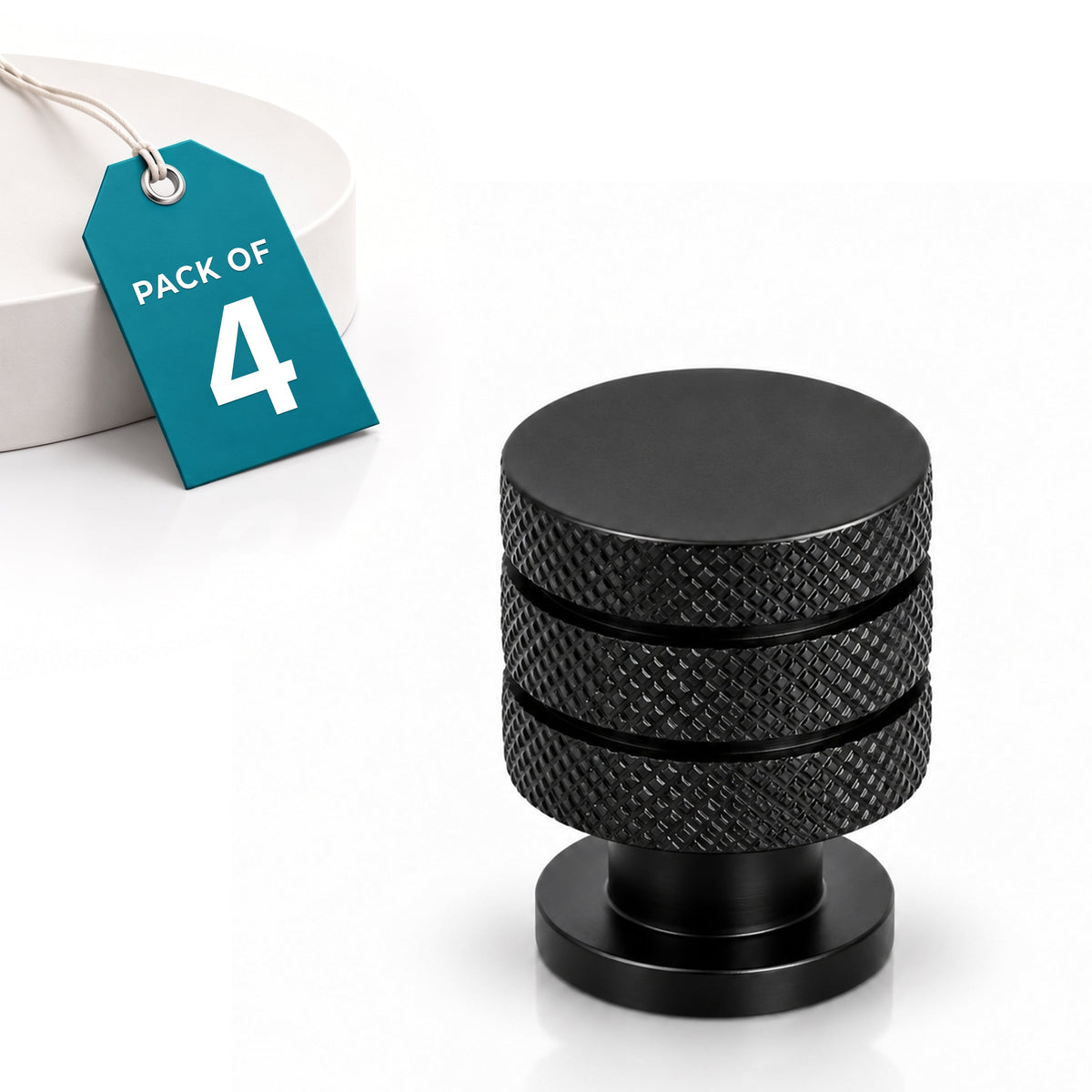 Plantex Knobs for Drawer/Drawer Knobs/Cabinet Knobs/Drawer knobs Handle/Pull-Push Knobs for Home/Office Drawers - Pack of 4 (Black)-1
