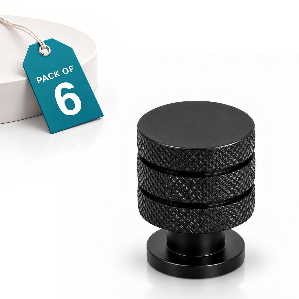 Plantex Knobs for Drawer/Cabinet Knobs/Drawer knobs Handle/Pull-Push Knobs for Home/Office Drawers - Pack of 6 (Black)-1