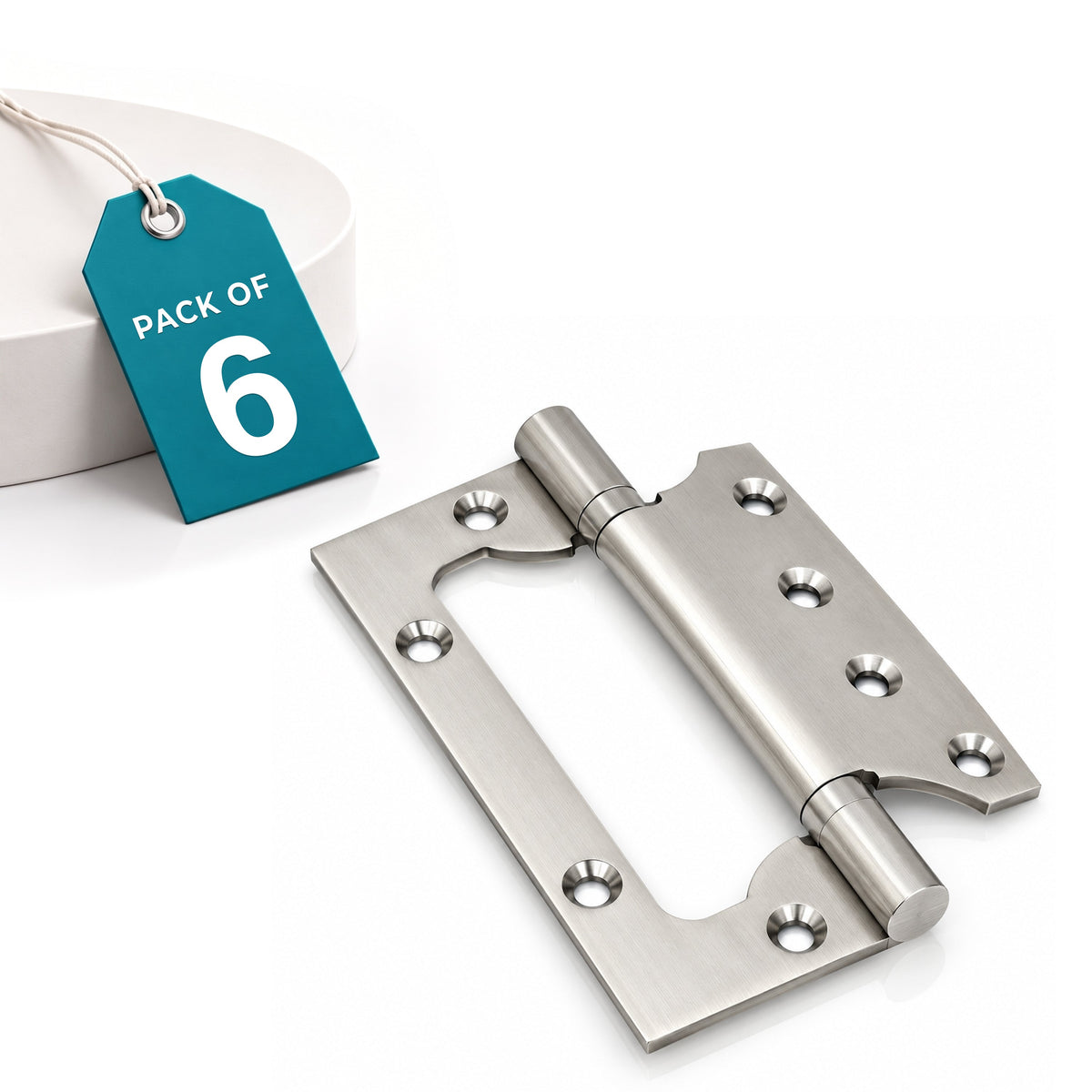 Plantex Butterfly Hinges for Door/Stainless Steel Door Hinges/5 Inch x 14 Gauge Hinge/2.5 mm Hinges for Home/Office/Hotel/Non-Mortise Hinge - Pack of 6 (Chrome)-1