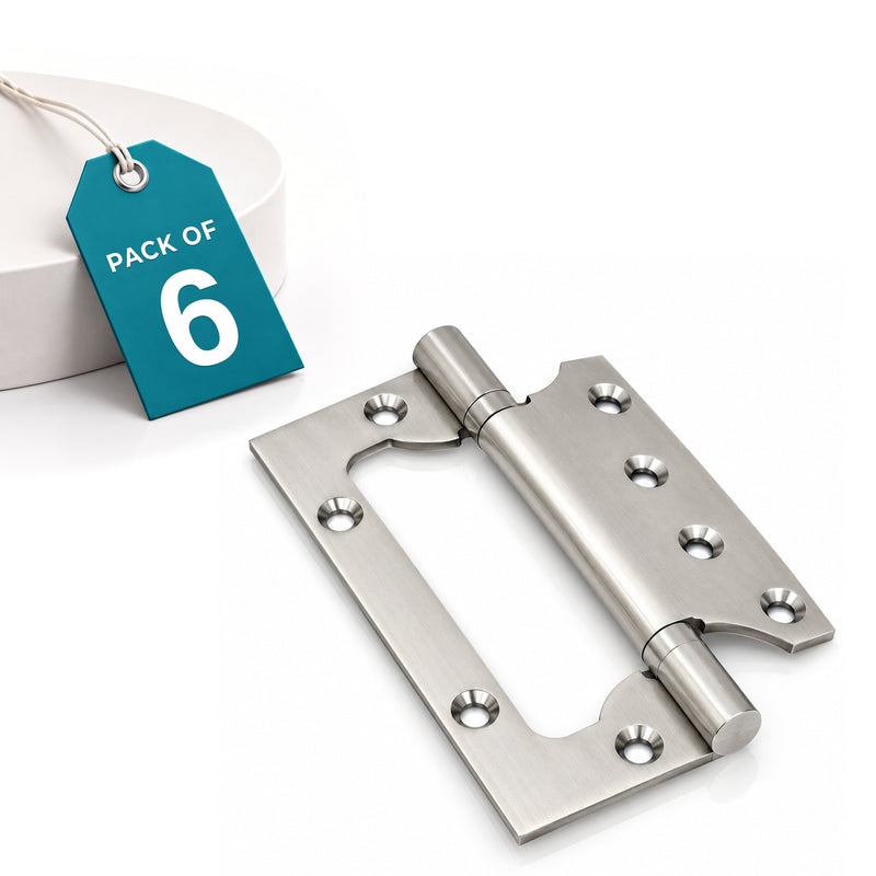 Plantex Butterfly Hinges for Door/Stainless Steel Door Hinges/5 Inch x 14 Gauge Hinge/2.5 mm Hinges for Home/Office/Hotel/Non-Mortise Hinge - Pack of 6 (Chrome)-1