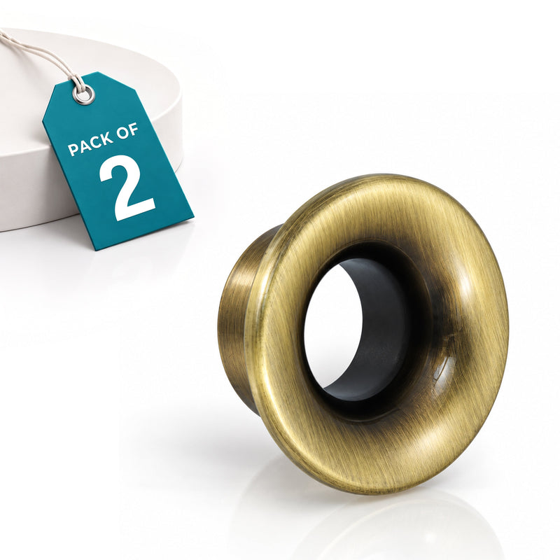 Plantex Knobs for Drawers/Drawer Knobs/Round Knob for Cabinets/Pull-Push Knob for Kitchen/Bedroom Drawer - Pack of 2 (Brass Antique)-1