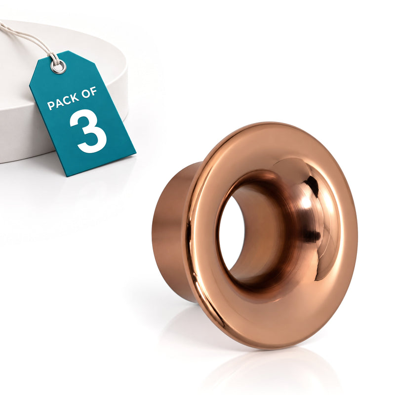 Plantex Drawer Knobs/Stainless Steel Knobs for Cabinet/Pull-Push Knob for Home/Office Drawer - Pack of 3 (Rose Gold)-1