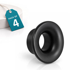 Plantex Knobs for Drawers/Drawer Knobs/Round Knob for Cabinets/Pull-Push Knob for Kitchen/Bedroom Drawer - Pack of 4 (Black) (Model APS-DTK-207)-1