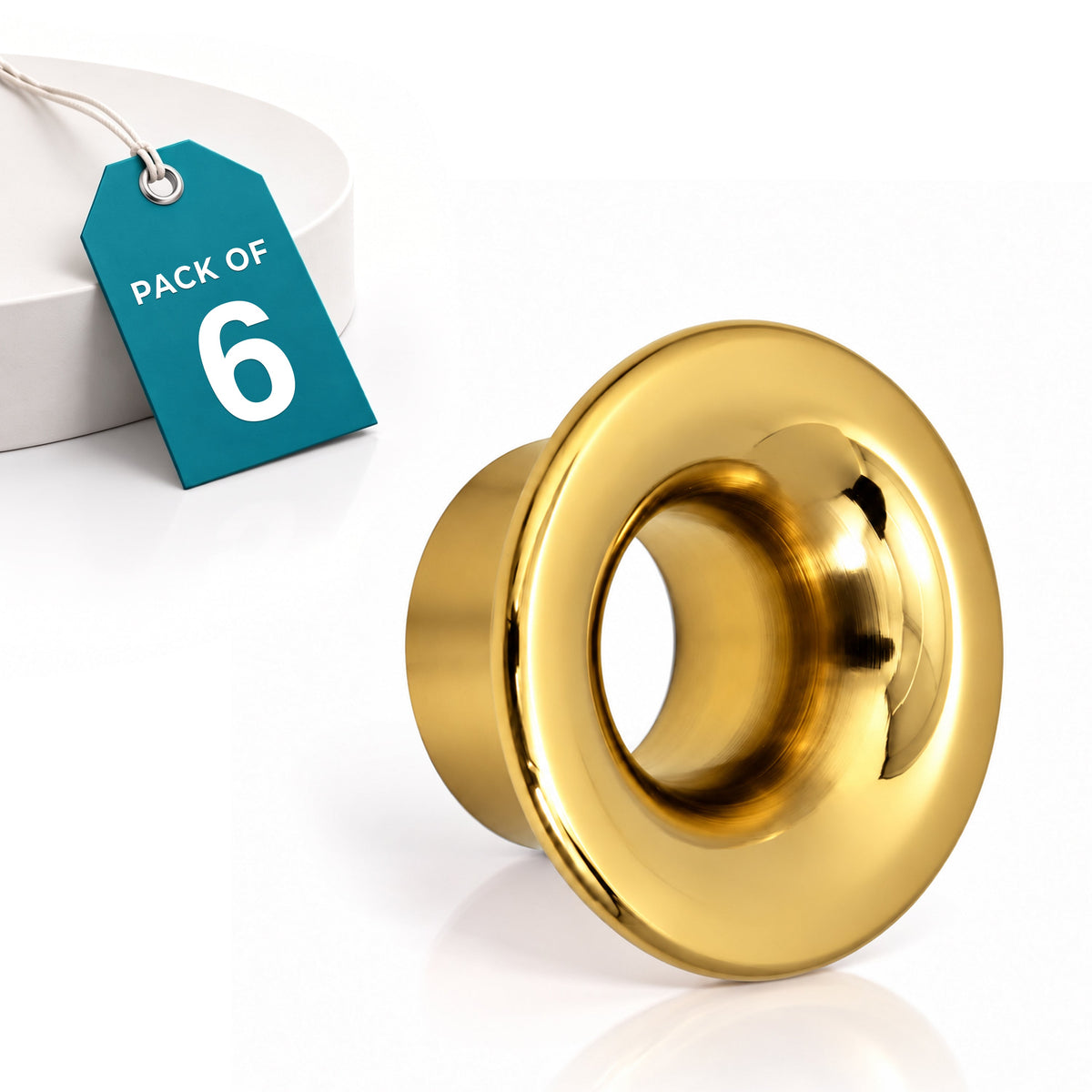 Plantex Drawer Knobs/Round Knobs for Drawer/Pull-Push Knob for Home/Office Drawers- Pack of 6 (Gold)-1