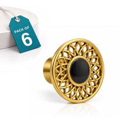 Plantex Knobs for Drawer/Drawer Knobs/Pull-Push Knob for Kitchen/Bedroom Drawer - Pack of 6 (Gold)-1