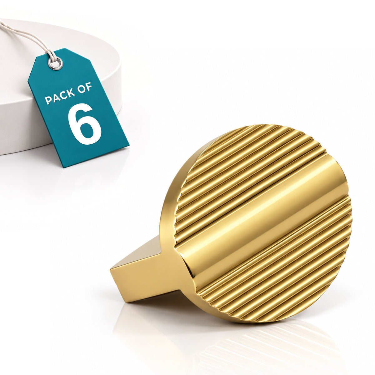 Plantex Knobs for Drawers/Round Drawer Knobs for Cabinets/Pull-Push Knobs for Kitchen/Bedroom Drawer - Pack of 6 (Gold)-1