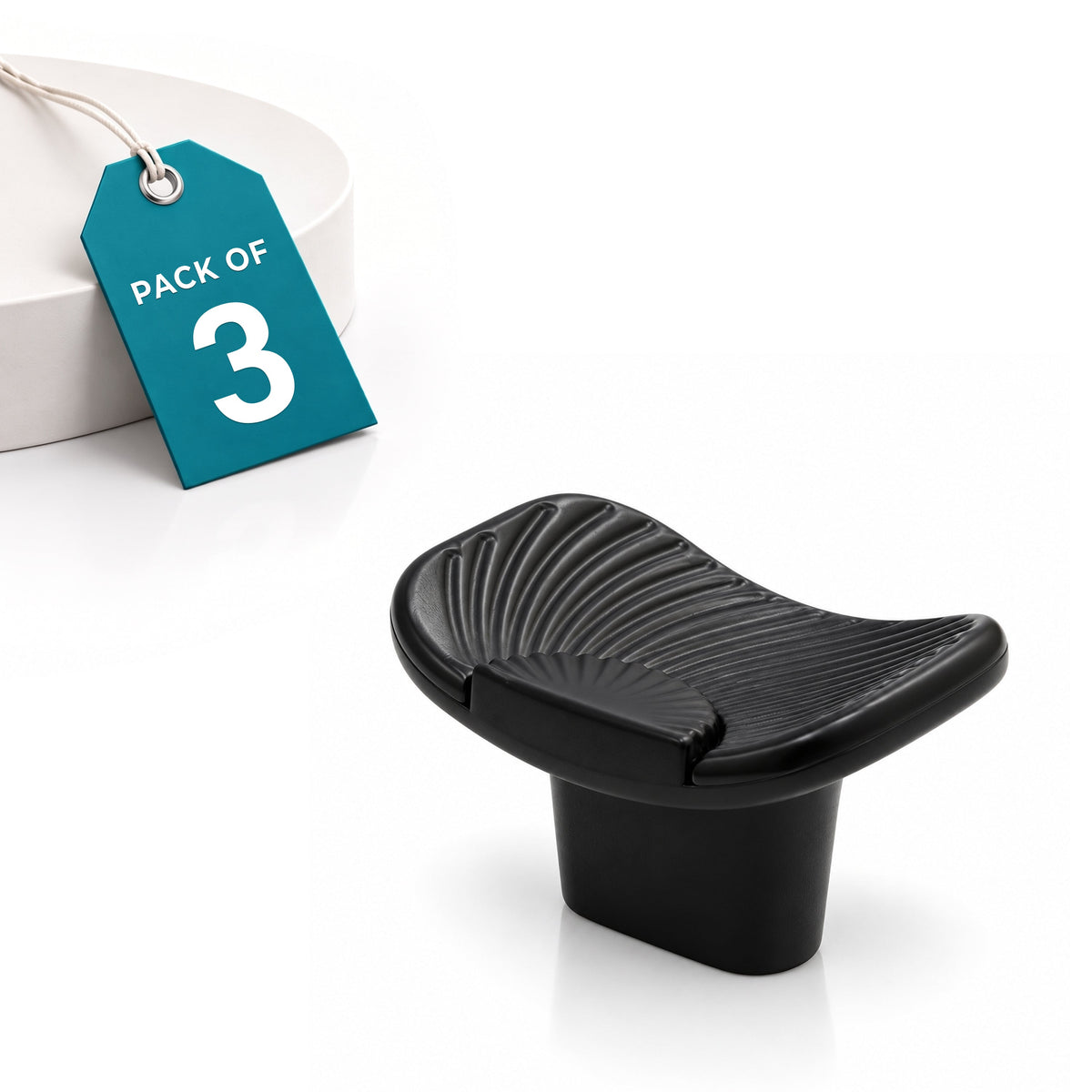 Plantex Knobs for Drawers/Drawer Knobs/Rectangle Knob for Cabinets/Pull-Push Knob for Kitchen/Bedroom/Drawer - Pack of 3 (DC-Black & Z-Black)