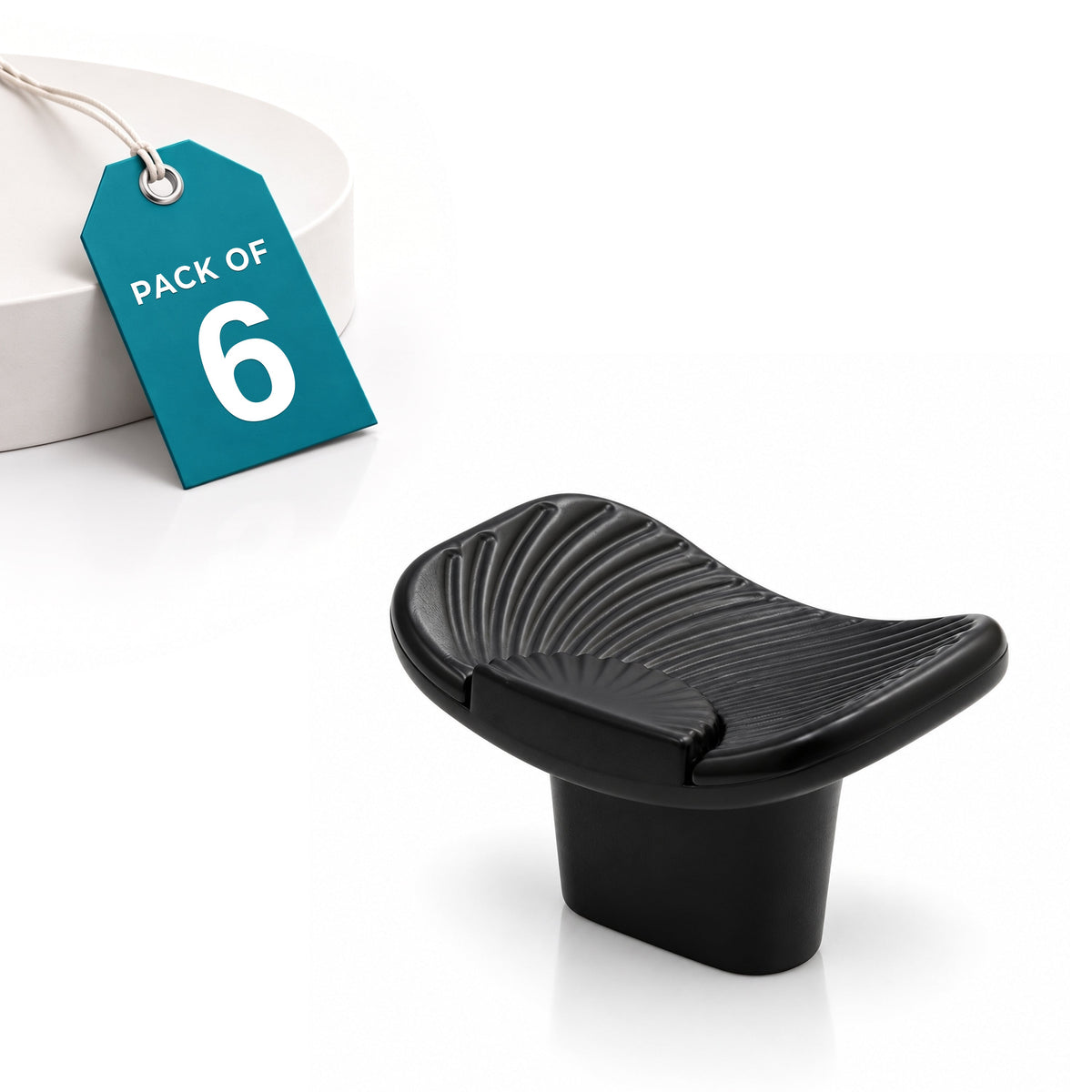 Plantex Knobs for Drawers/Drawer Knobs/Rectangle Knob for Cabinets/Pull-Push Knob for Kitchen/Bedroom/Drawer - Pack of 6 (DC-Black & Z-Black)
