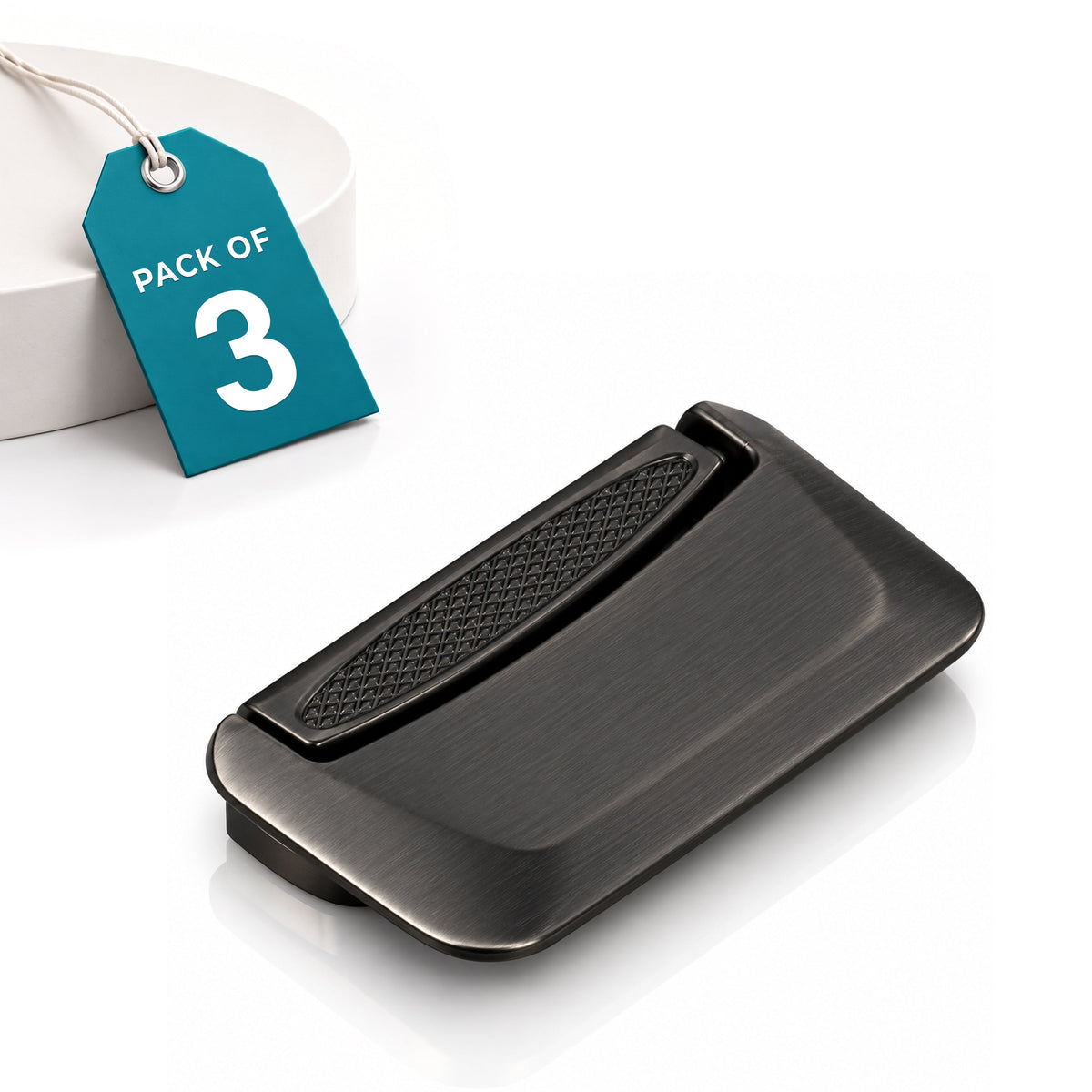 Plantex Drawer Kadi/3 Inch Chest Handle for Drawer/Rectangular Cabinet Kadi/Pull-Push Kadi for Home/Office Drawer - Pack of 3 (DTK-295, Black)-1