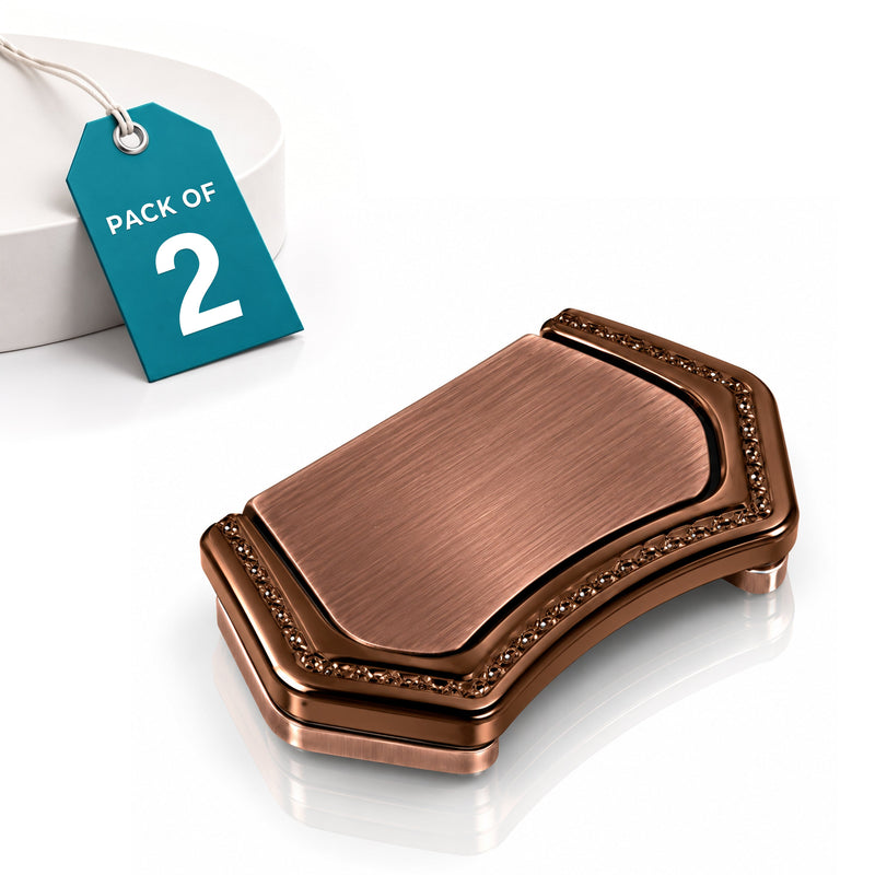 Plantex Drawer Kadi/3 Inch Chest Handle for Drawer/Rectangular Cabinet Kadi/Pull-Push Kadi for Home/Office Drawer - Pack of 2 (DTK-296, Rose Gold)-1